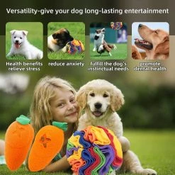 Unbranded Snuffle Mat Interactive Dog Toys Ball Dog Brain Mental Stimulating Puzzle Toys For Dogs Enrichment Game Feeding Mat For Stress Relief Portable Machine Washable (Small -Pet Soin 790504851 max