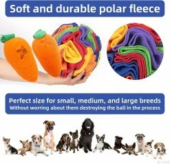 Unbranded Snuffle Mat Interactive Dog Toys Ball Dog Brain Mental Stimulating Puzzle Toys For Dogs Enrichment Game Feeding Mat For Stress Relief Portable Machine Washable (Small -Pet Soin 790504870 max