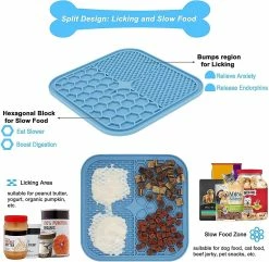 Unbranded 2pcs 15cm Dog Lick Mat With 48 Suction Treat Dispensing Mat Feeder Lick Mat Food Mat Washing Distraction Mat Dog Feeding Mat Bathing Grooming Training Pad For Peanut Butter -Pet Soin 790505254 max