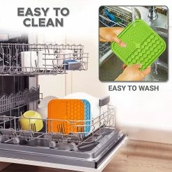 Unbranded 2pcs 15cm Dog Lick Mat With 48 Suction Treat Dispensing Mat Feeder Lick Mat Food Mat Washing Distraction Mat Dog Feeding Mat Bathing Grooming Training Pad For Peanut Butter -Pet Soin 790505308 max