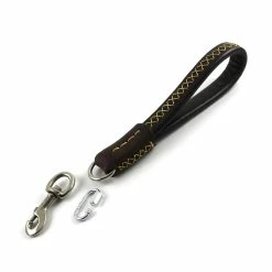 Unbranded Heavy Duty Short Dog Leash Soft Handle Leather Dog Collar Dogs Pet Supplies