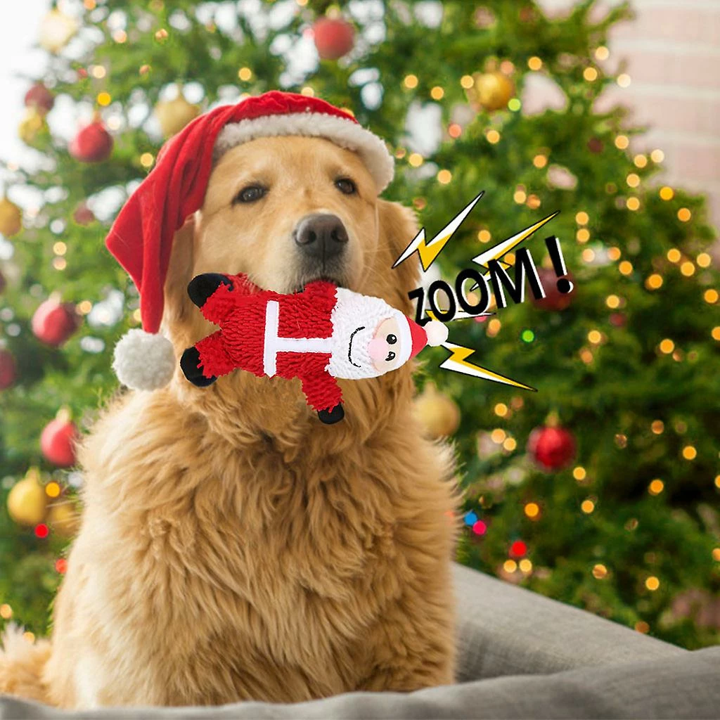 Unbranded Jouets Dog Squeak Stuffed Santa Puppy Noël Chew Toy Pour Petits à Grands Chiens 5 Unbranded Jouets Dog Squeak Stuffed Santa Puppy Noël Chew Toy Pour Petits à Grands Chiens – Image 5