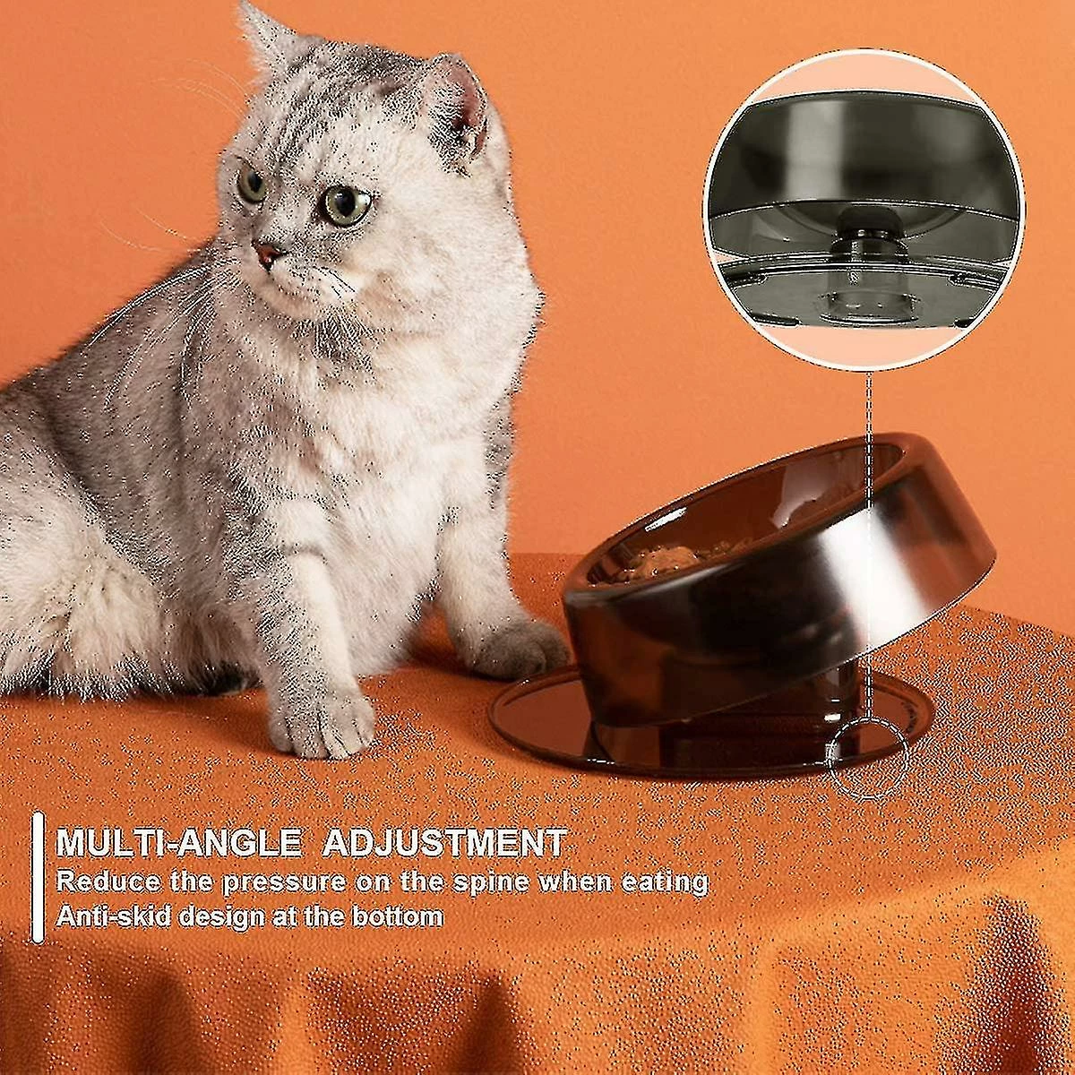 Unbranded Cat Dog 420ml, 022 Raised Nclined Cat Bowl 3 Unbranded Cat Dog 420ml, 022 Raised Nclined Cat Bowl – Image 3