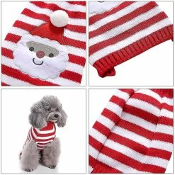 Unbranded Noël Pet Dog Sweater Pet Vêtements Mignon Pet Puppy Cat Dog Warm Jump -Pet Soin 792687352 max