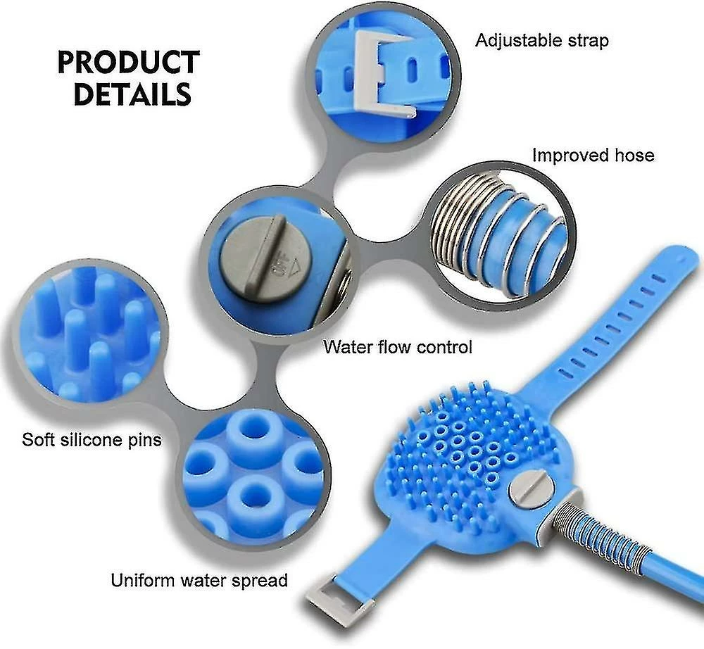 Breey 2 En 1 Dog Shower Pet Shower Head Avec Brosse Pour Chien Chat Grooming Brushes Massage Pour Grand Moyen 3 Breey 2 En 1 Dog Shower Pet Shower Head Avec Brosse Pour Chien Chat Grooming Brushes Massage Pour Grand Moyen – Image 3