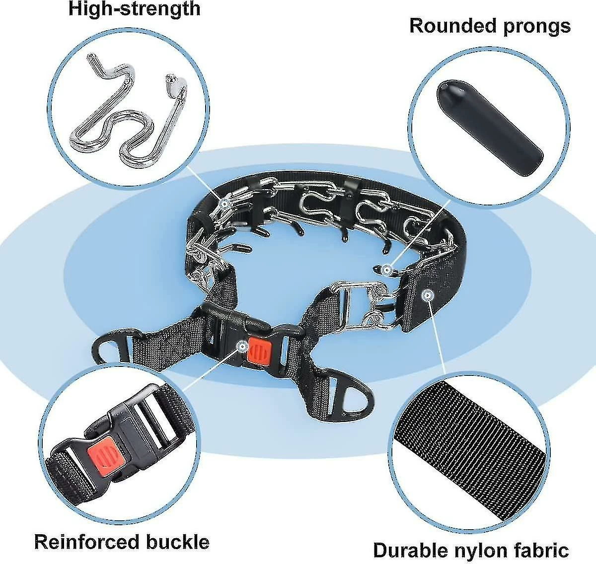 Breey Collier De Dressage De Griffes Dww-dog, Collier D’étranglement Pour Chien Avec Boucle à Pression, Collier Pour Chien Sans Traction, 2 Breey Collier De Dressage De Griffes Dww-dog, Collier D’étranglement Pour Chien Avec Boucle à Pression, Collier Pour Chien Sans Traction, – Image 2