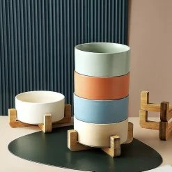 OEM Bol En Céramique Pet Food Water Bowl Dog Cat Ceramic Bowl Rose -Pet Soin 797402581 max