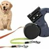 Unbranded Double Retractable Dog Leash, 3m Flexible Double Retractable Dog Leash