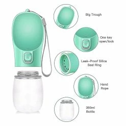 Unbranded Portable Dog Bottle Distributeur D’eau Travel Outdoor Pet 550ml Rose -Pet Soin 798400157 max