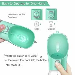 Unbranded Portable Dog Bottle Distributeur D’eau Travel Outdoor Pet 550ml Rose -Pet Soin 798400339 max