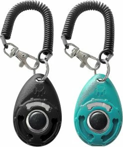 Unbranded Pet Training Clicker With Wrist Strap - Dog Training Clickers (nouveau Noir + Bleu) -Pet Soin 799495341 max