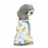 Redmiter Dog Camisole Robe Bayberry Impression Deux Pattes Coton ébouriffé Ourlet Jupe Sans Manches Pour L’été