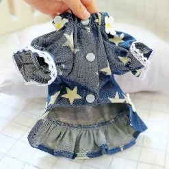 Redmiter New Luxury Pet Clothes Girl Dog Dresses With Flower Spring/summer Star Cowboy Skirt Dog Clothing(xs) 7 Redmiter New Luxury Pet Clothes Girl Dog Dresses With Flower Spring/summer Star Cowboy Skirt Dog Clothing(xs) -Pet Soin 799509253 max