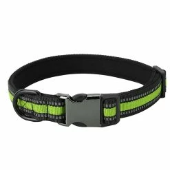 Gegong Durable Puppy Dog Cat Collar Personalized Pet Id Neck Strap (fluorescent Green S)