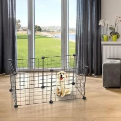 Gegong 6pcs Black Pet Fences Cage Iron Wire Net Diy Free Combinaison Dog House Rabbit Sleeping Room 7 Gegong 6pcs Black Pet Fences Cage Iron Wire Net Diy Free Combinaison Dog House Rabbit Sleeping Room -Pet Soin 799616434 max