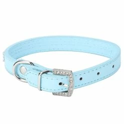 Gegong 2pcs Artificial Leather Pet Adjustable Collar With Rhinestone Decor For Small Dog Cat Blue 6 Gegong 2pcs Artificial Leather Pet Adjustable Collar With Rhinestone Decor For Small Dog Cat Blue -Pet Soin 799616684 max