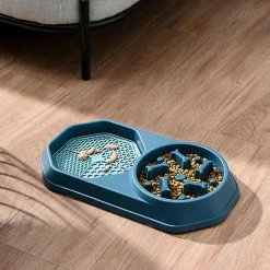 Alisili Dog Slow Feeder Bowl & Lick Mat No Spill No Skid Interactive Bloat Stop Durable No Choking Healthy Design Pet Food Puzzle And -Pet Soin 811141193 max