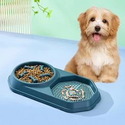 Alisili Dog Slow Feeder Bowl & Lick Mat Slow Feed Dog Bowl Boredom Reducer Pet Food Puzzle And Water Bowl Set For Puppy Small Medium -Pet Soin 811141217 max