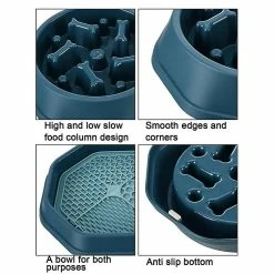 Alisili Dog Slow Food Bowl Pet Anti Suffocation Bowl Slow Food Puppy Cat Bowl Anti Swallow Plate Healthy Feeding For Medium Small Dogs -Pet Soin 811141224 max