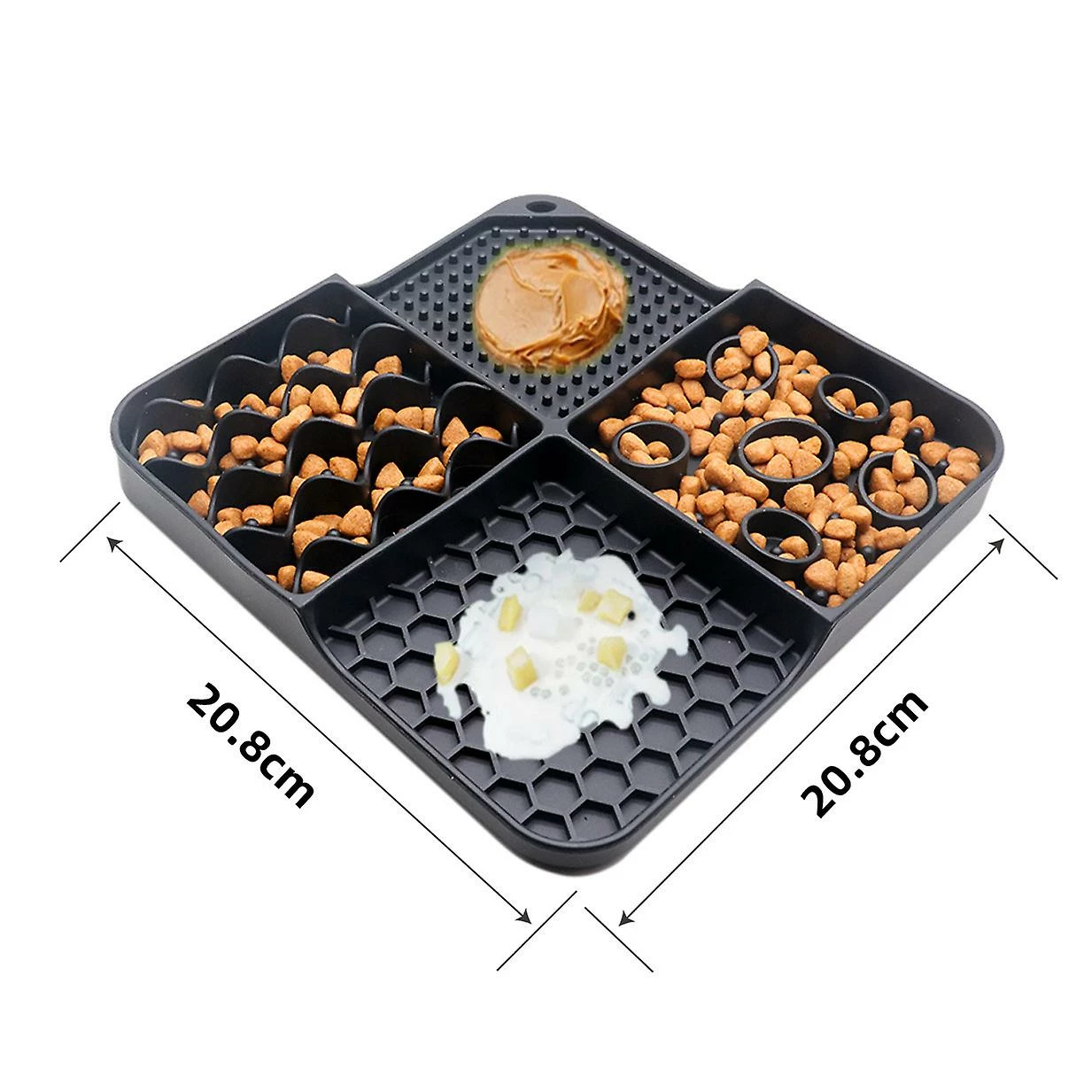 Alisili Pet Suppliespuppy Licking Food Mat Silicone Sniffing Mat Multifunctional Food Bowl Dog Potcat Slow Food Plate Placemat 2 Alisili Pet Suppliespuppy Licking Food Mat Silicone Sniffing Mat Multifunctional Food Bowl Dog Potcat Slow Food Plate Placemat – Image 2