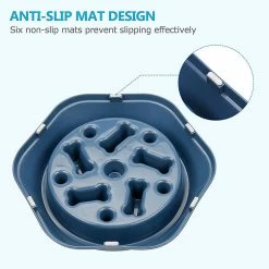 Alisili Pet Dog Bowl Dog Slow Feeder Bowl Puppy Cat Slow Eating Dish Bowl Anti-gulping Food Plate Feeding Dog Food Bowl Pet Supplies -Pet Soin 811142213 max