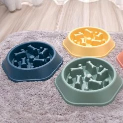 Alisili Pet Dog Bowl Dog Slow Feeder Bowl Puppy Cat Slow Eating Dish Bowl Anti-gulping Food Plate Feeding Dog Cat Food Bowl Pet Supplies -Pet Soin 811142342 max