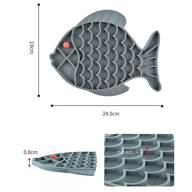 Alisili Silicone Fish Shape Bowl Dog Lick Mat Slow Feeding Food Bowl For Small Medium Dogs Puppy Cat Treat Feeder Dispenser Pet Supplies 5 Alisili Silicone Fish Shape Bowl Dog Lick Mat Slow Feeding Food Bowl For Small Medium Dogs Puppy Cat Treat Feeder Dispenser Pet Supplies – Image 5