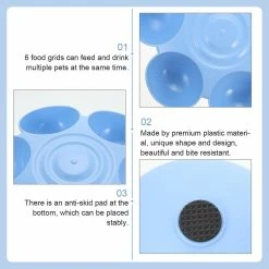 Alisili Bowl Cat Bowls Dog Feeder Pet Food Dish Feeding Puppy Water Multiple Slow Kitten Drinking Puppies Multi Pets Plastic Dispenser -Pet Soin 811143023 max