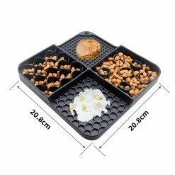 Alisili Puppy Dog Silicone Licking Food Mat Sniffing Mat Pet Supplies Multifunctional Food Bowl Antichoking Cat Slow Food Plate Placemat -Pet Soin 811143114 max