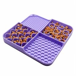 Alisili Puppy Dog Silicone Licking Food Mat Sniffing Mat Pet Supplies Multifunctional Food Bowl Antichoking Cat Slow Food Plate Placemat -Pet Soin 811143138 max