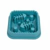 Alisili Square Pet Slow Food Fishbone Cat Bowl Slow Food Bowl Anti-choking Non-slip Dog Bowl Single Dog Bowl Plastic Small Medium Dog