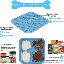 Alisili Mat For Pet Dog Slow Food Bowls With Suction Cup Feeding Food Bowl Silicone Dog Lick Pad Dog Slow Feeders Treat Dispensing 8 Alisili Mat For Pet Dog Slow Food Bowls With Suction Cup Feeding Food Bowl Silicone Dog Lick Pad Dog Slow Feeders Treat Dispensing -Pet Soin 811143483 max