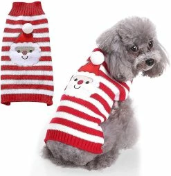 Unbranded Noël Pet Dog Sweater Pet Vêtements Mignon Pet Puppy Cat Dog Warm Jump