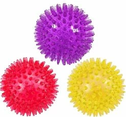 Unbranded Set De 3 Boules Squeaky Dog 6.5 Cm
