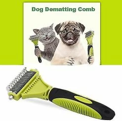 Unbranded Pet Grooming Hair Removal Peigne Dog Cat Grooming Tool Kit Double Side Lames Dentaires Brosse à Outils D’épilation Enlève Les Tapis Et Les Manteaux Enchevêtrés Pour Chiens Chat -Pet Soin 812537724 max