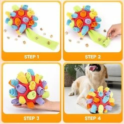 Unbranded Pet Snuffle Ball Toy Foraging Instinct Pet Snuffle Mat Dog Puzzle Slow Feeder Ball Dog Treat Dispenser Toy Interactive Enrichment Toys For Small Mediu -Pet Soin 812540708 max