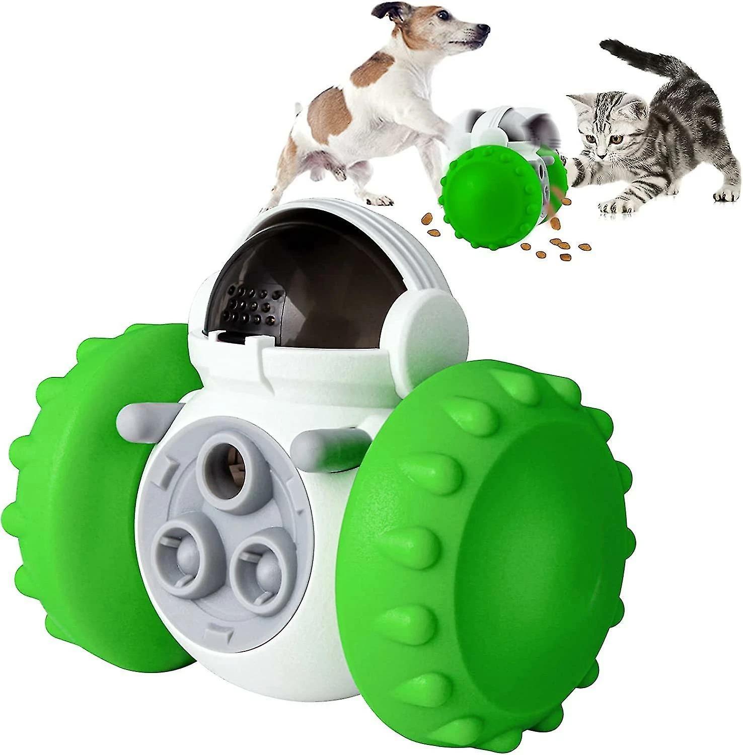 Unbranded Interactive Dog Toy Treat Dispensing Puppy Toys Automatic Durable Puzzle Toy Slow Feeder Pour Améliorer Le QI, Réduire L’ennui, Petits Chiens Moyens Chats (vert 2 Unbranded Interactive Dog Toy Treat Dispensing Puppy Toys Automatic Durable Puzzle Toy Slow Feeder Pour Améliorer Le QI, Réduire L’ennui, Petits Chiens Moyens Chats (vert – Image 2