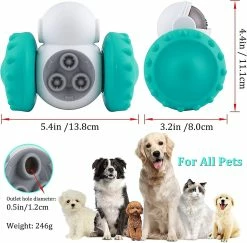 Unbranded Interactive Dog Toy Treat Dispensing Puppy Toys Automatic Durable Puzzle Toy Slow Feeder Pour Améliorer Le Qi, Réduire L’ennui, Petits Chiens Moyens Chats (bleu) -Pet Soin 812541472 max