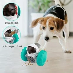 Unbranded Interactive Dog Toy Treat Dispensing Puppy Toys Automatic Durable Puzzle Toy Slow Feeder Pour Améliorer Le Qi, Réduire L’ennui, Petits Chiens Moyens Chats (bleu) -Pet Soin 812541561 max