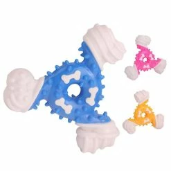 Unbranded Farfi Pet Dog Trois Feuilles Fléchettes Forme Anti Morsure Dents Grincement Nettoyant Jouet à Mâcher -Pet Soin 814230219 max