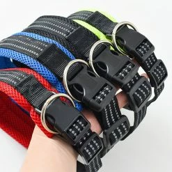 Unbranded Farfi Pet Traction Collar Respirant Net Yarn Break Away Réglable Reflective Collar Dog Traction Tool Pour Chiens De Taille Moyenne -Pet Soin 814235642 max