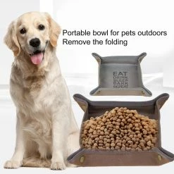 Unbranded Farfi Dog Bowl Imperméable à L’eau Dissimulé Boucle Design Démontage Pliant Étanche à L’huile Facile Nettoyage Toile Chat Chiot Vaisselle Mangeoire Pour Extérieur -Pet Soin 814241021 max