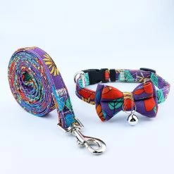 Unbranded Farfi Pet Leash Collier Floral Motif Décoratif Réglable Mignon Pet Dog Traction Rope Collar Pets Accessoires -Pet Soin 814243440 max
