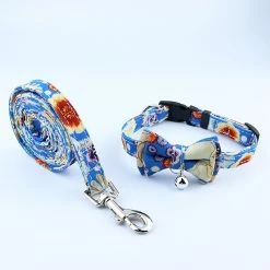 Unbranded Farfi Pet Leash Collier Floral Motif Décoratif Réglable Mignon Pet Dog Traction Rope Collar Pets Accessoires -Pet Soin 814243618 max