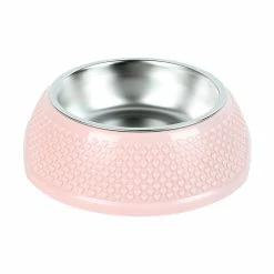 Unbranded Farfi 1 Set Cat Feeder Heart Style Antidérapant Facile à Nettoyer Dog Food Feeder Bowl Pour Kitty