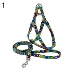 Unbranded Farfi Bohemian Style Dog Puppy Strappy Vest Harness Leash Reflective Pet Chest Straps