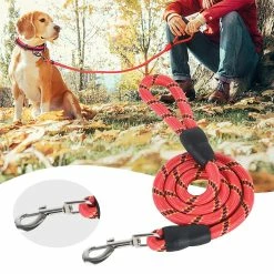 Unbranded Farfi 1.2m Pet Leash Corde Avec Poignée Rembourrée Prevent Break Free Training Tool Medium Et Large Dog Safety Leash Traction Tool Pet Supplies -Pet Soin 814248185 max