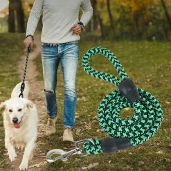 Unbranded Farfi 1.2m Pet Leash Corde Avec Poignée Rembourrée Prevent Break Free Training Tool Medium Et Large Dog Safety Leash Traction Tool Pet Supplies -Pet Soin 814248383 max