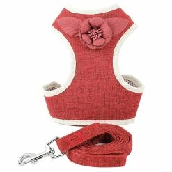 Unbranded Farfi Dog Harness Combo Escape Proof Easy Control Accessoire 3d Flower Dog Harness Leash Pour Outdoor