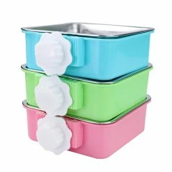 Unbranded Farfi Anti-slip Dog Cat Hanging Food Bowl Cage Fixed Drinking Water Feeder Pet Supplies -Pet Soin 814250115 max